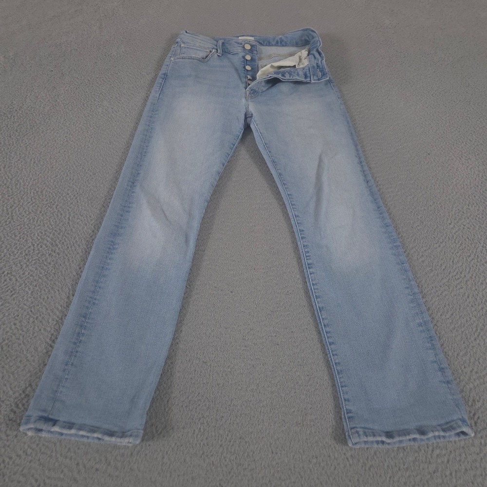 Mother Jeans Womens 28 Blue The High Waisted Hiker Hover Light Wash Straight Leg